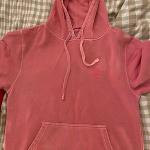 Anti social social club pink hoodie